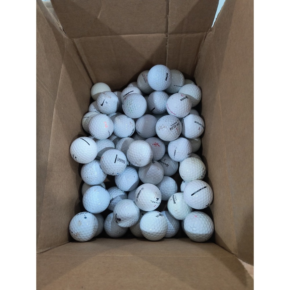 65 BULK ASSORTED MIXED LOT USED GOLF BALLS PRACTICE/HIT AWAY/RANGE/SHAG Lot